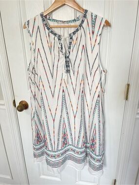 My Danielle Size XXL Aztec Print Sleeveless Plus Dress  Western
